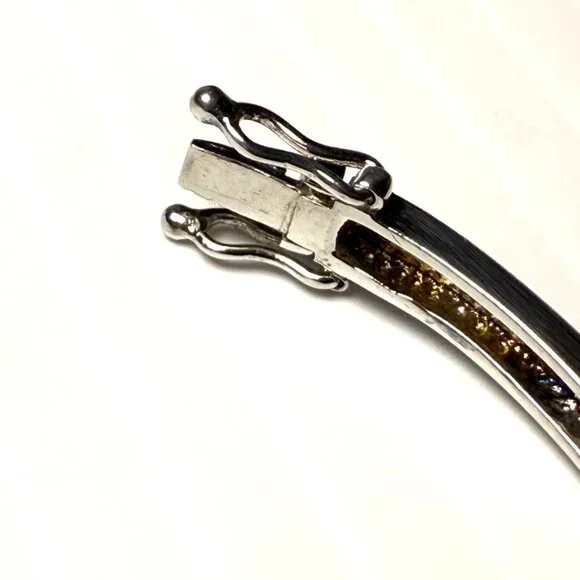 Sterling Silver Tanzanite and CZBangle